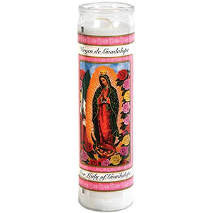 Virgin De Guadalupe Unscented White Candle