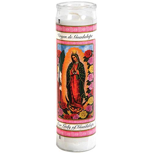 Virgin De Guadalupe Unscented White Candle