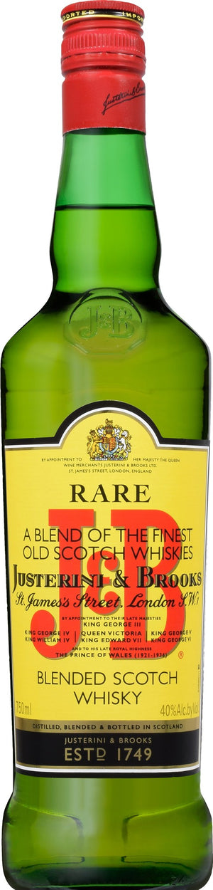 J&B Rare Blended Scotch Whisky Whiskey